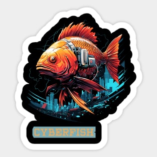 Cyber Fish Sticker